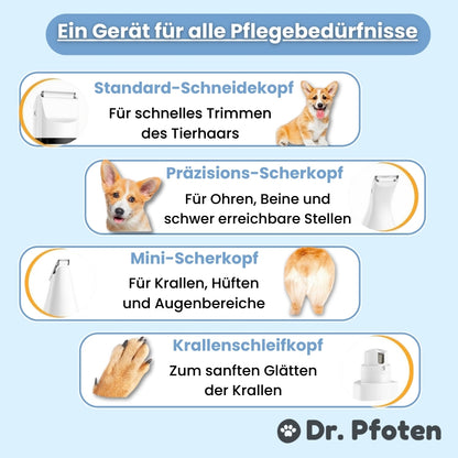 MultiTrim™ Pro - Die stressfreie 4-in-1 Hundeschermaschine