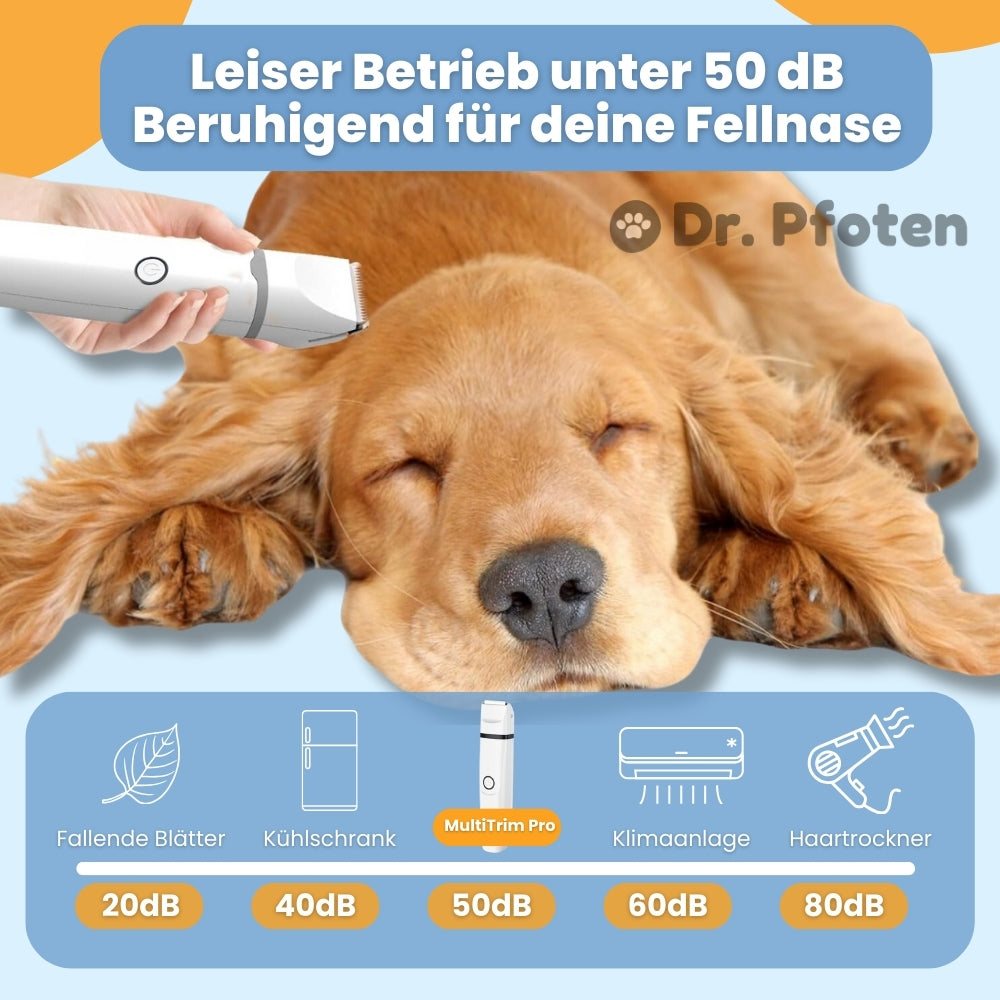 MultiTrim™ Pro - Die stressfreie 4-in-1 Hundeschermaschine